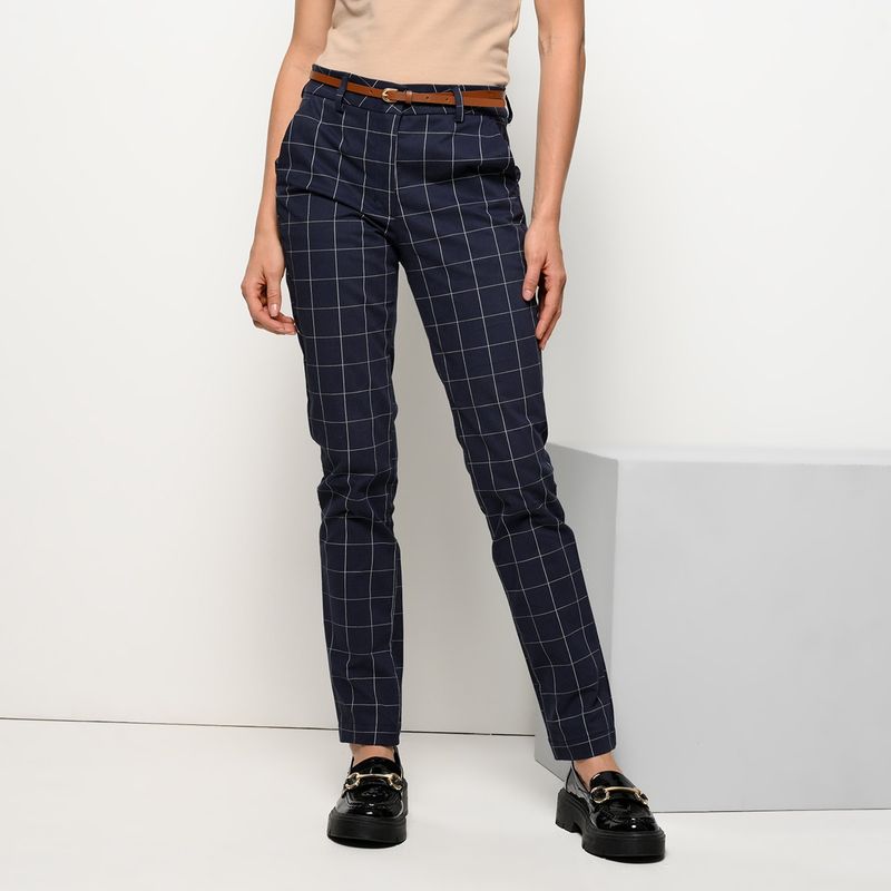 BASEMENT - Pantalón Skinny para Mujer Tiro medio de Algodón Basement