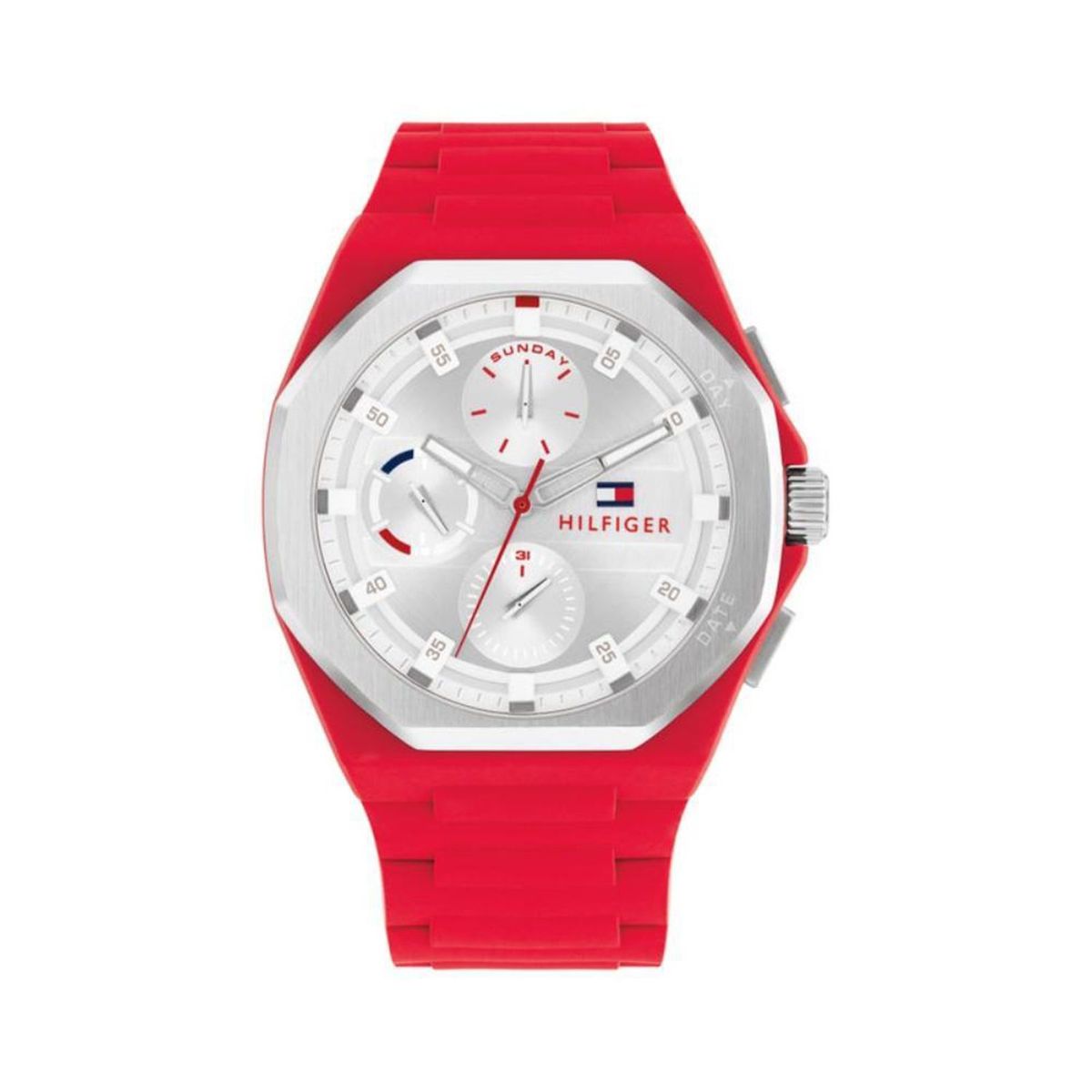 TOMMY HILFIGER - Reloj Tommy Hilfiger para Hombre 1792123 - Reloj Análogo Silicona Rojo