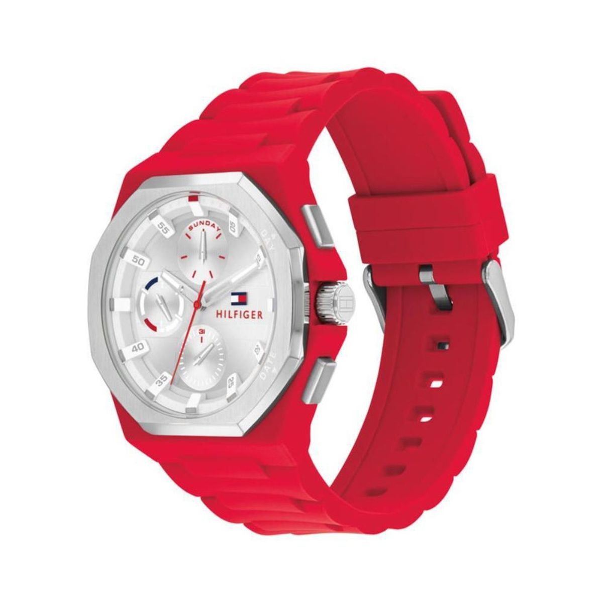 TOMMY HILFIGER - Reloj Tommy Hilfiger para Hombre 1792123 - Reloj Análogo Silicona Rojo