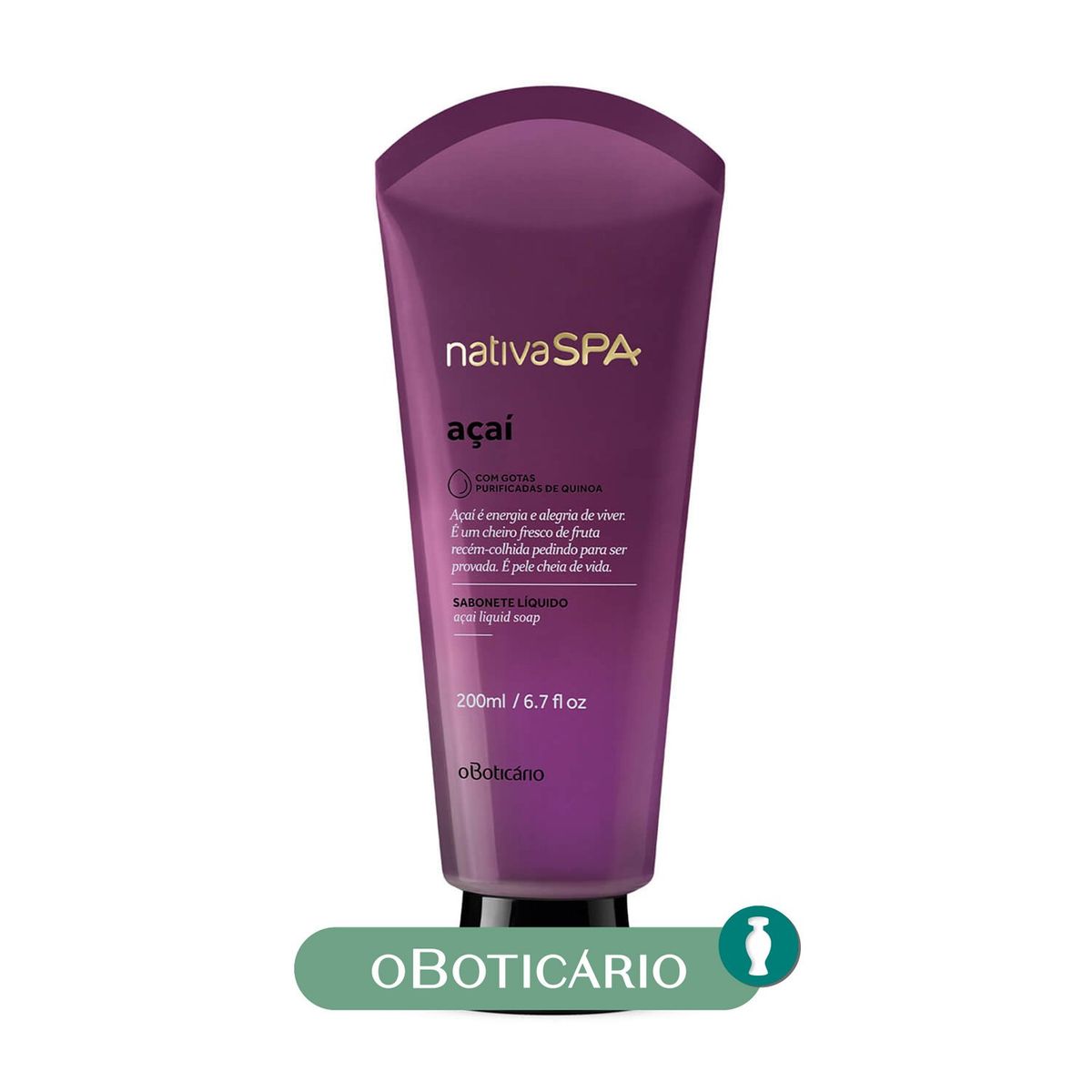 NATIVA SPA - Jabón LIQUIDO CORP ACAI Nativa Spa O Boticario Para Todo tipo de piel 200 ml 