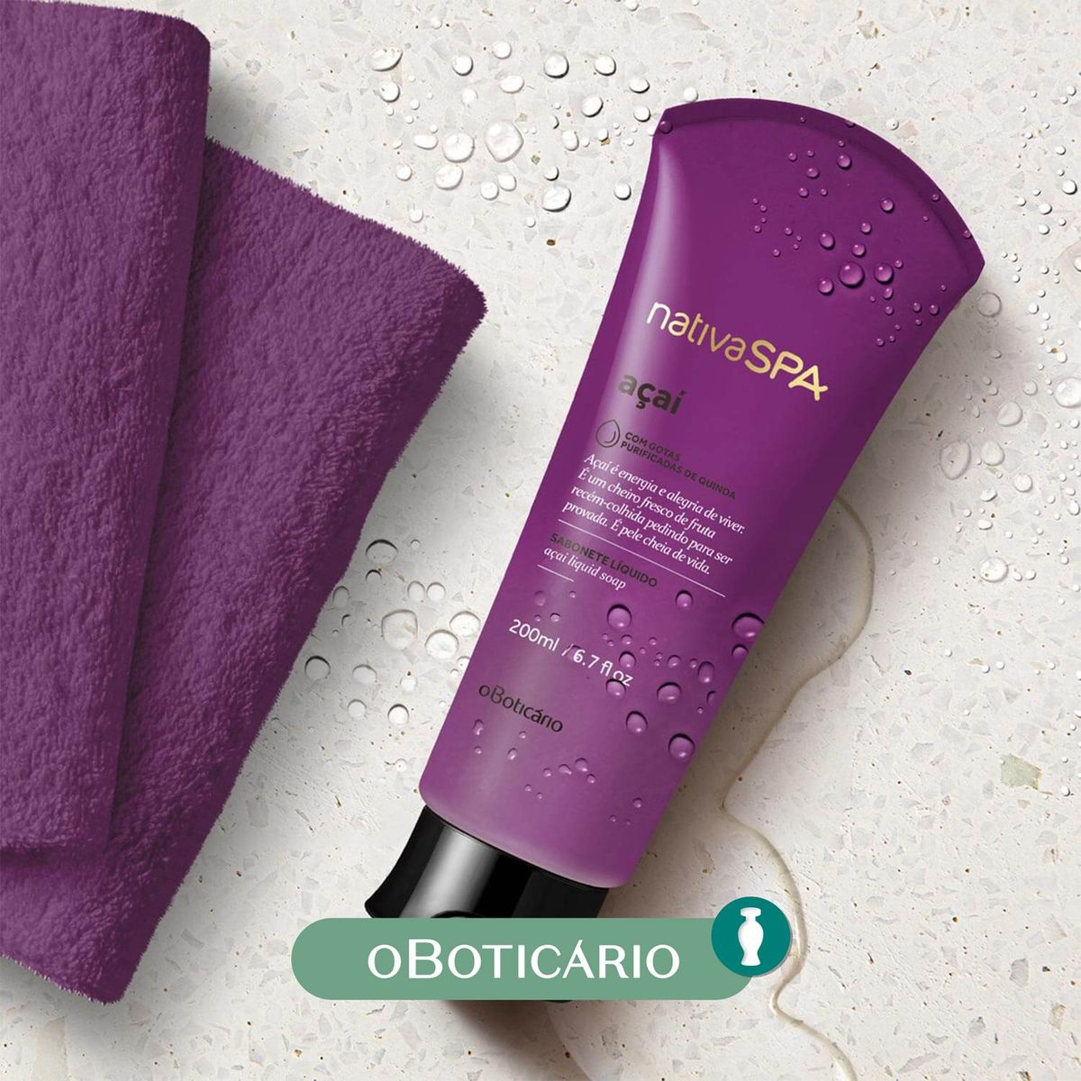 NATIVA SPA - Jabón LIQUIDO CORP ACAI Nativa Spa O Boticario Para Todo tipo de piel 200 ml 