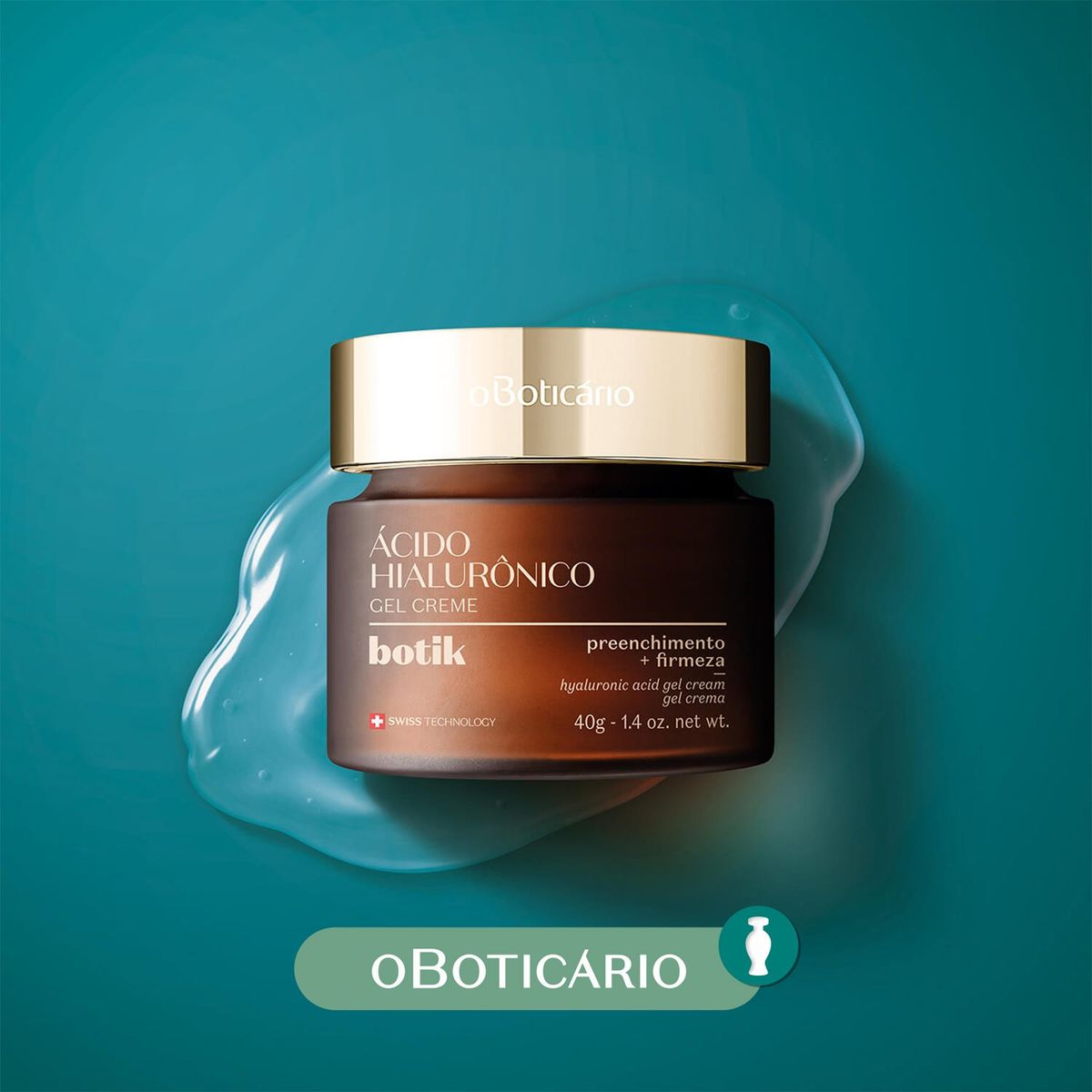 BOTIK - Jabón facial GEL CREMA ACIDO HIALUR Botik O Boticario Para Piel Grasa 40 g 
