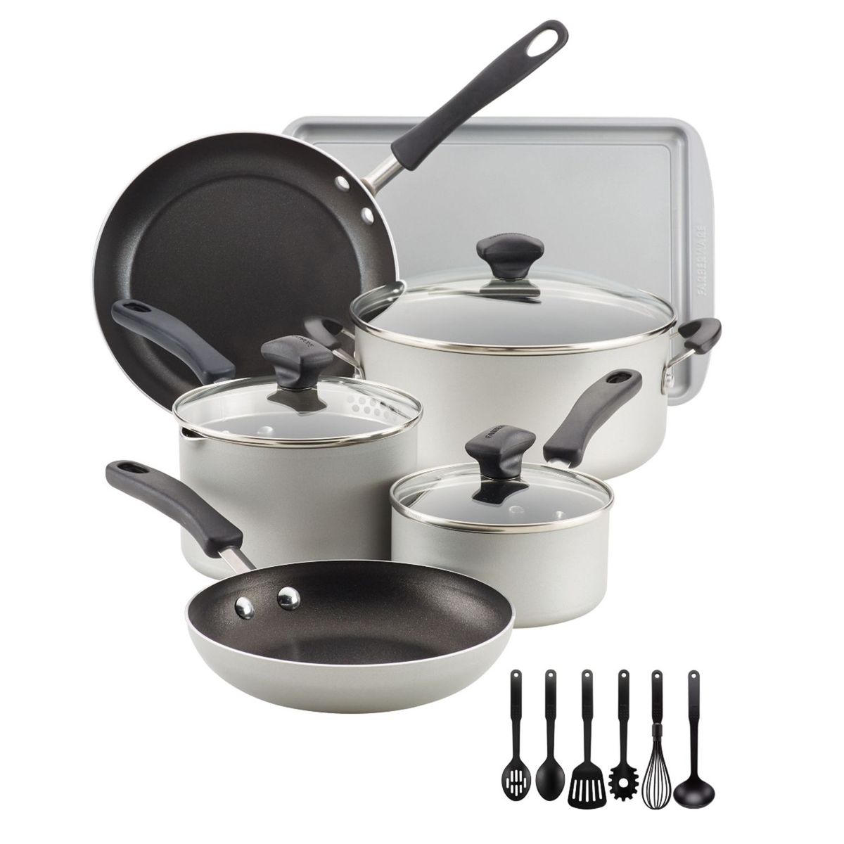 FARBERWARE - Juego de ollas Farberware Aluminio