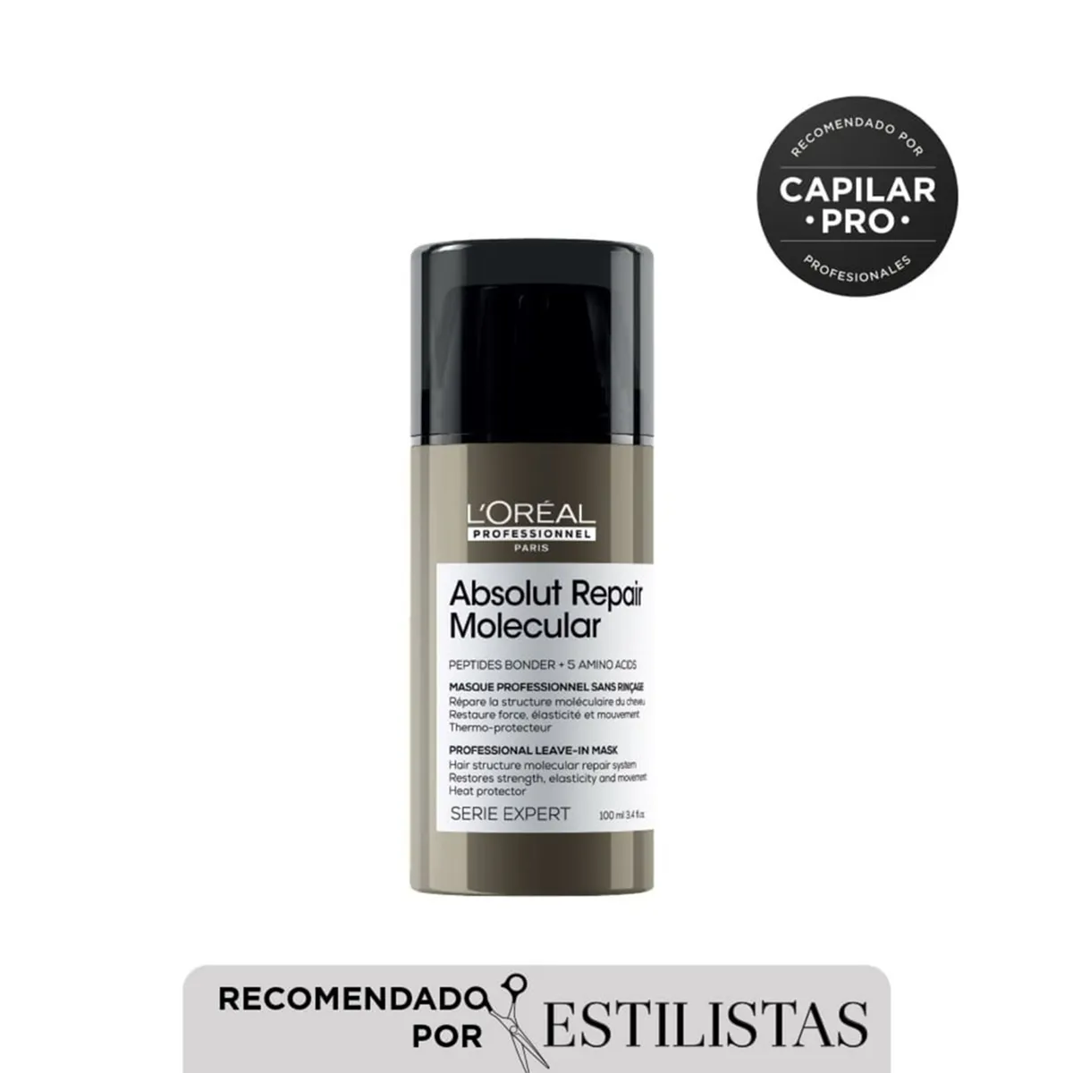 LOREAL PROFESSIONNEL - Mascarilla Leave-in LOréal Professionnel Absolut Repair Molecular reparación 100ml