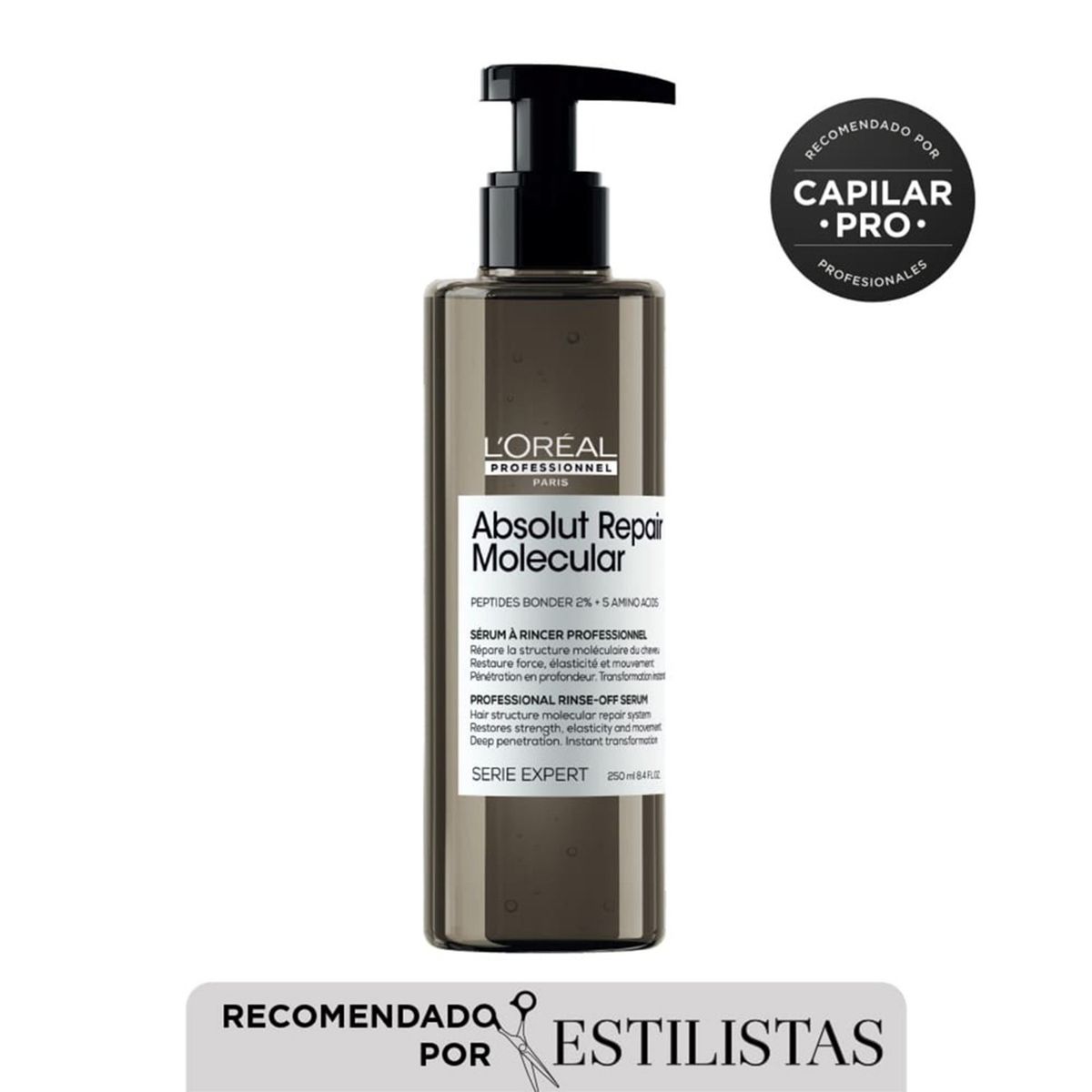 LOREAL PROFESSIONNEL - Tratamiento reparador en Serúm LOréal Professionnel Absolut Repair Molecular 250ml