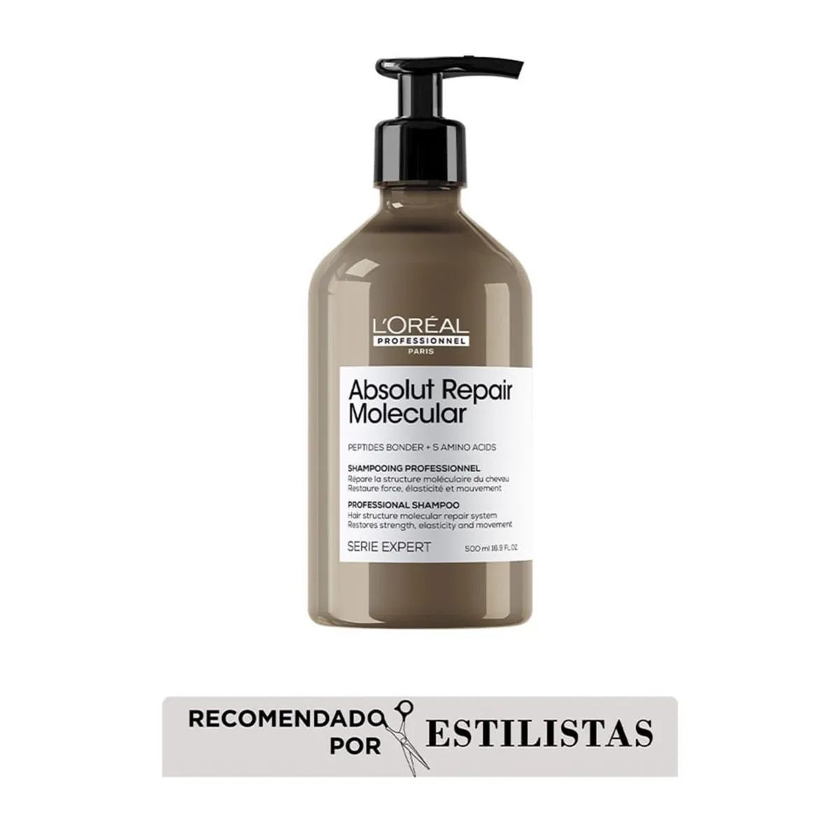 LOREAL PROFESSIONNEL - Shampoo L¿Oréal Professionnel Absolut Repair Molecular para cabello muy dañado 500 ml
