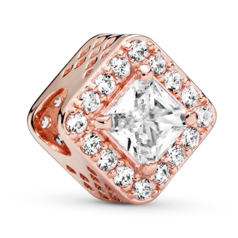 PANDORA - Charm Pandora Resplandor Geométrico Recubrimiento en Oro Rosa