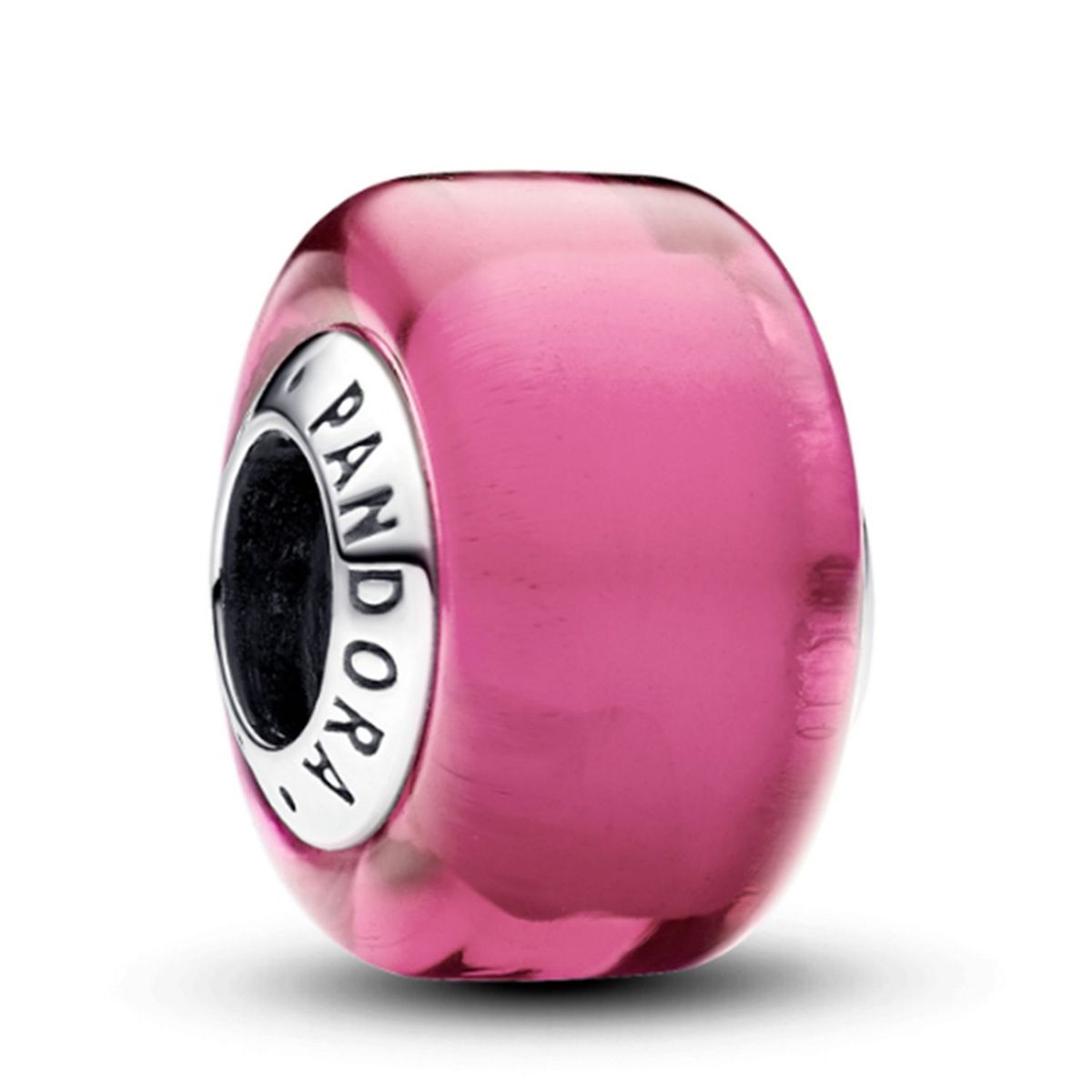 PANDORA - Charm Pandora Mini Cristal de Murano Rosa Plata Esterlina