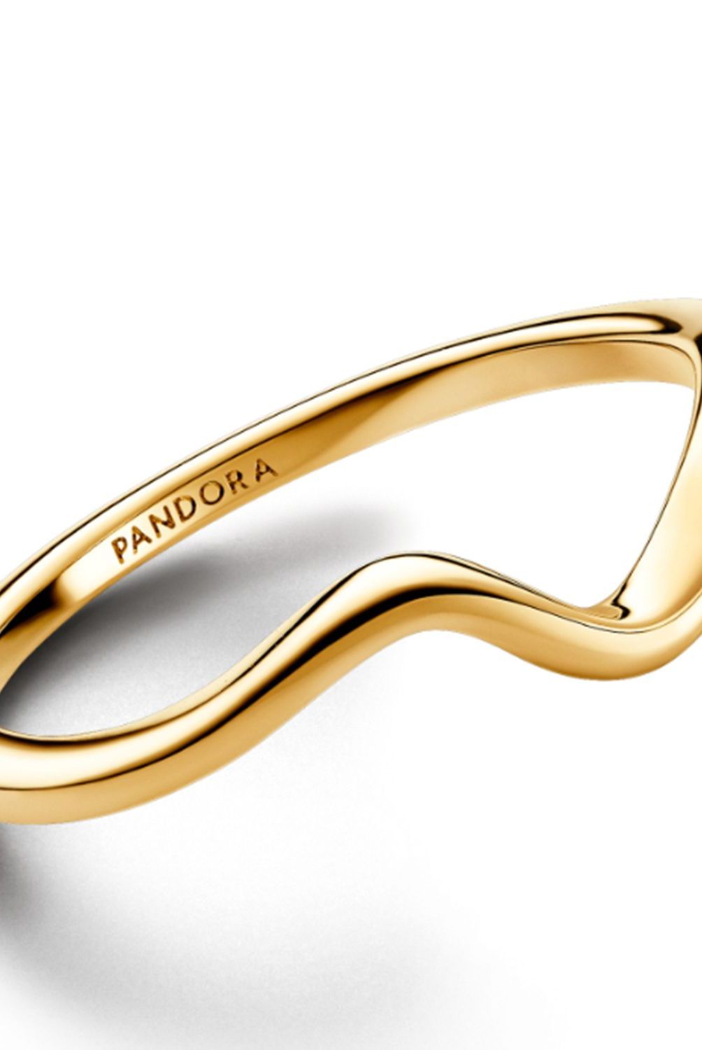 PANDORA - Anillo Pandora Ola Pulida Recubrimiento en Oro 