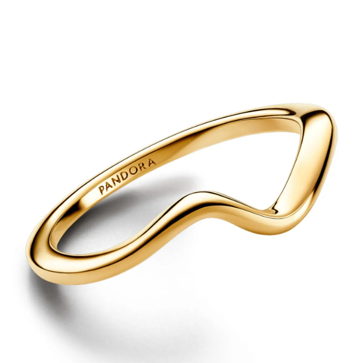 PANDORA - Anillo Pandora Ola Pulida Recubrimiento en Oro 
