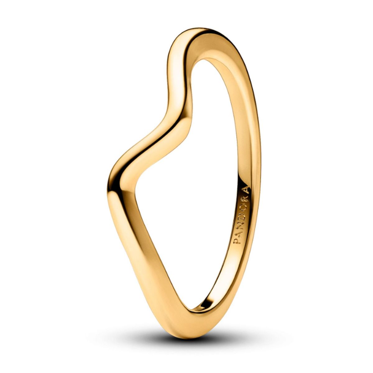 PANDORA - Anillo Pandora Ola Pulida Recubrimiento en Oro 