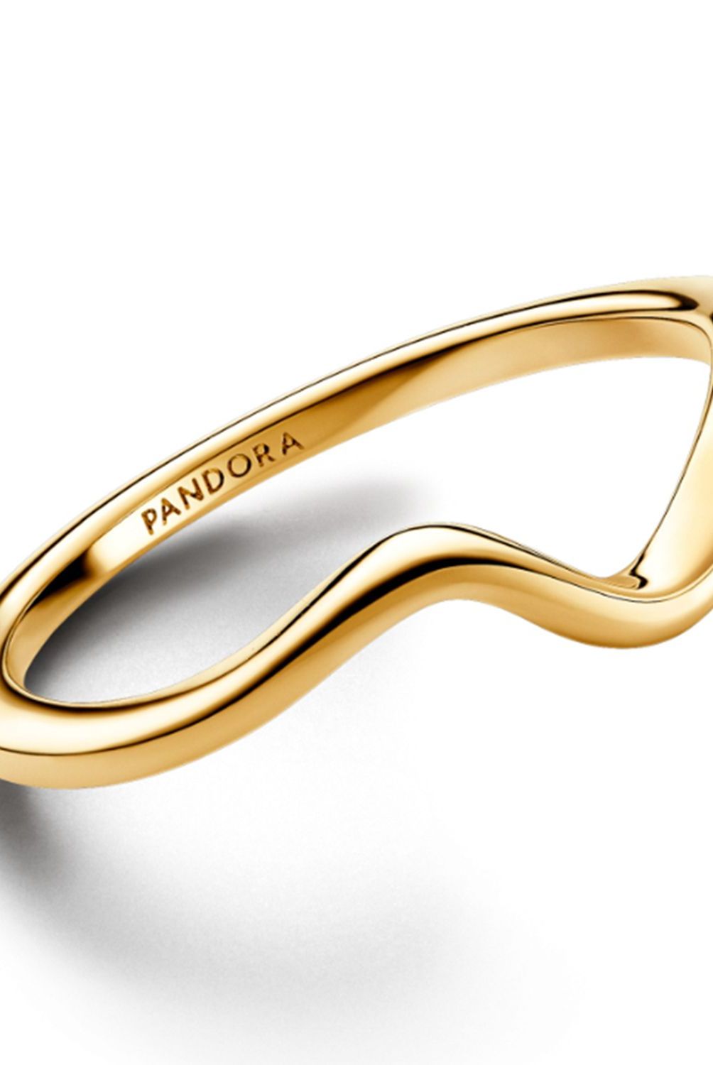 PANDORA - Anillo Pandora Ola Pulida Recubrimiento en Oro 