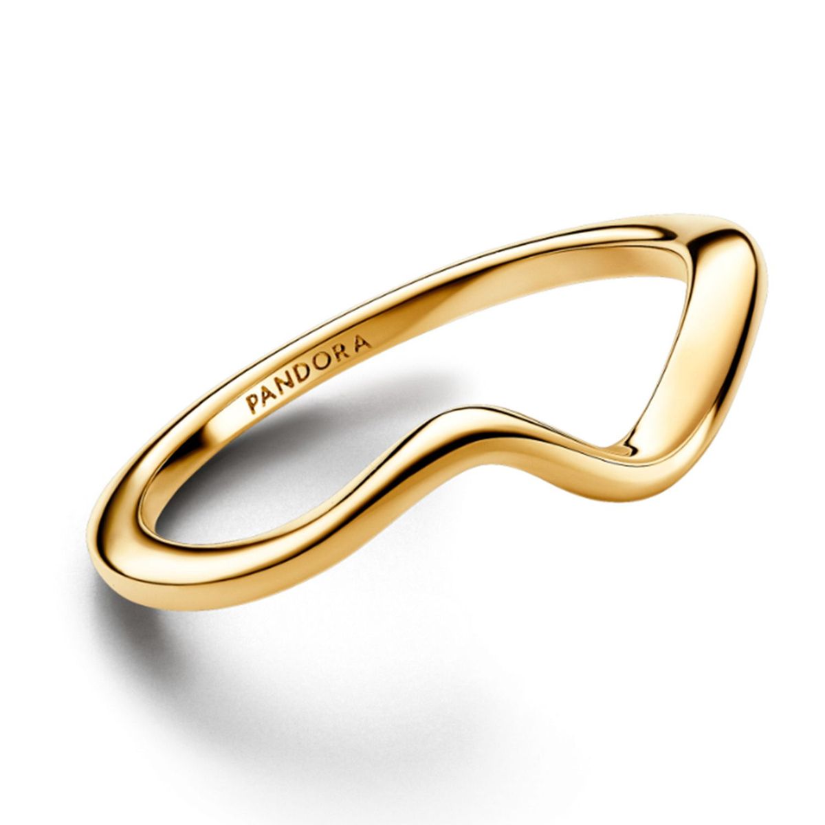 PANDORA - Anillo Pandora Ola Pulida Recubrimiento en Oro 