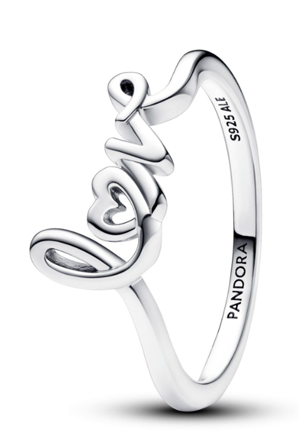 PANDORA - Anillo Pandora Love Escrito a Mano Plata Esterlina 