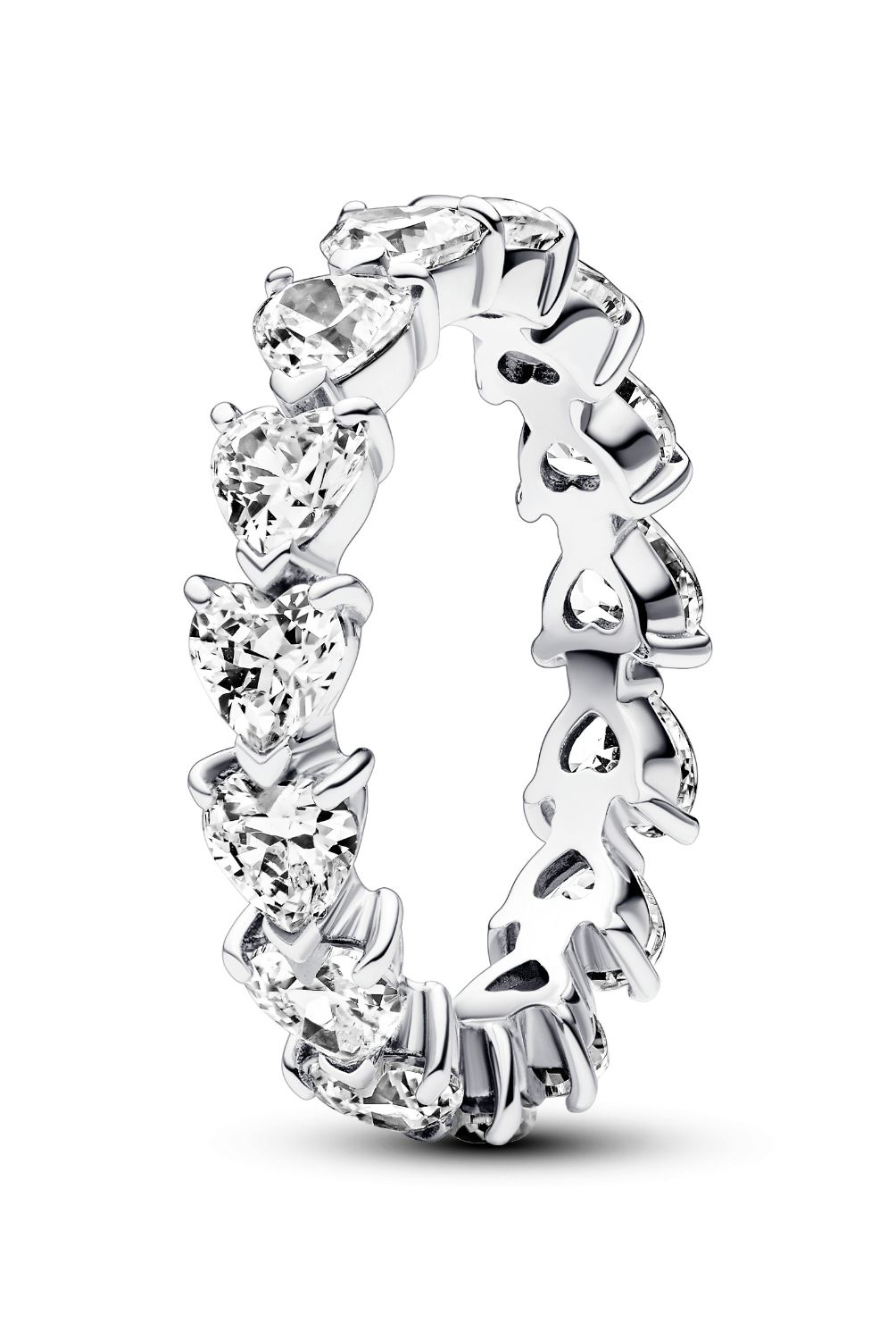PANDORA - Anillo Pandora Banda de Corazones en Plata Esterlina 