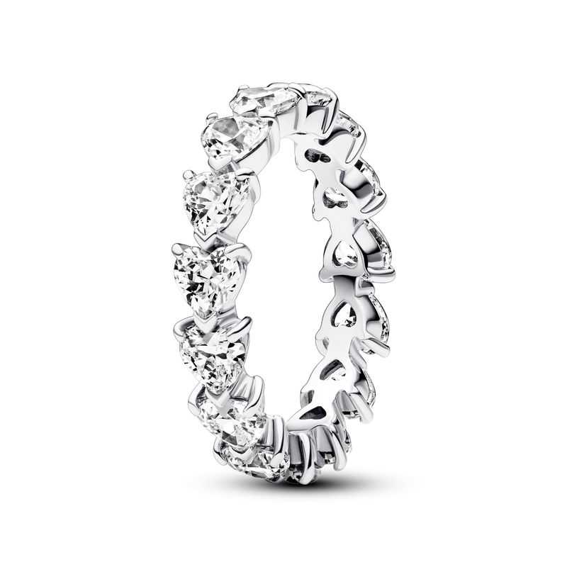 PANDORA - Anillo Pandora Banda de Corazones en Plata Esterlina 