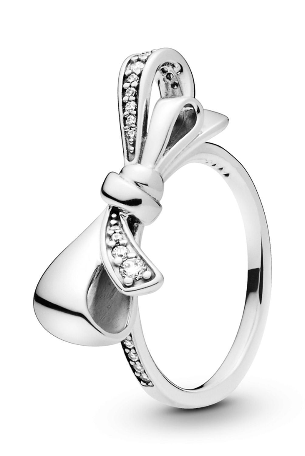PANDORA - Anillo Pandora lazo brillante En Plata Esterlina 