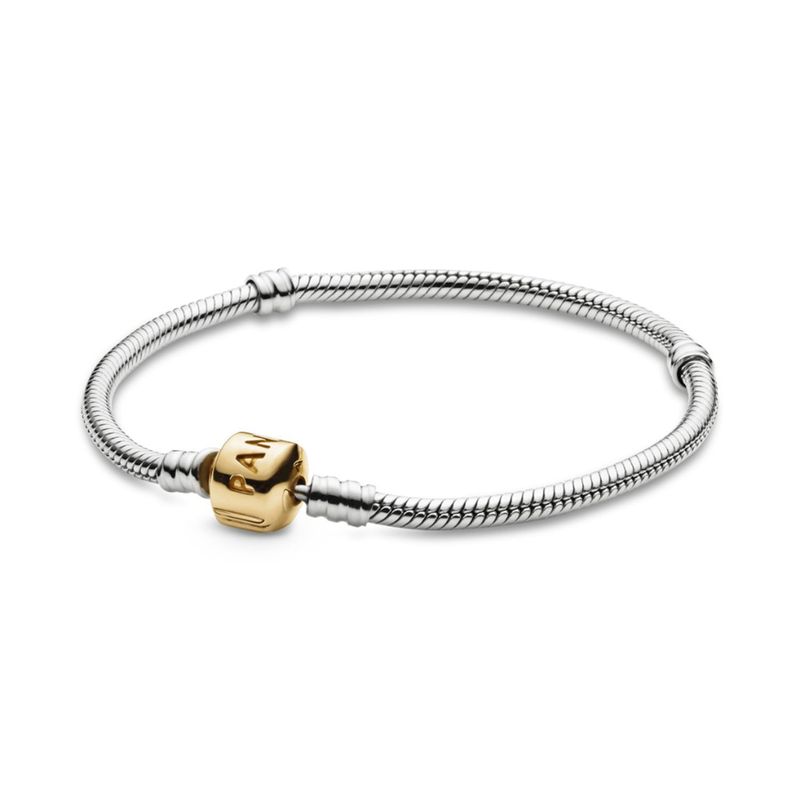 PANDORA - Brazalete Pandora cierre Pandora Plata Esterlina y Oro