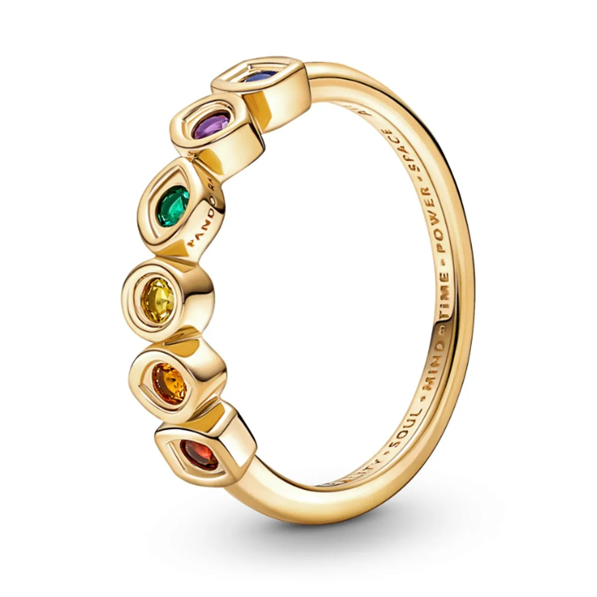 PANDORA - Anillo Pandora Gemas del Infinito The Avengers Recubrimiento en Oro 