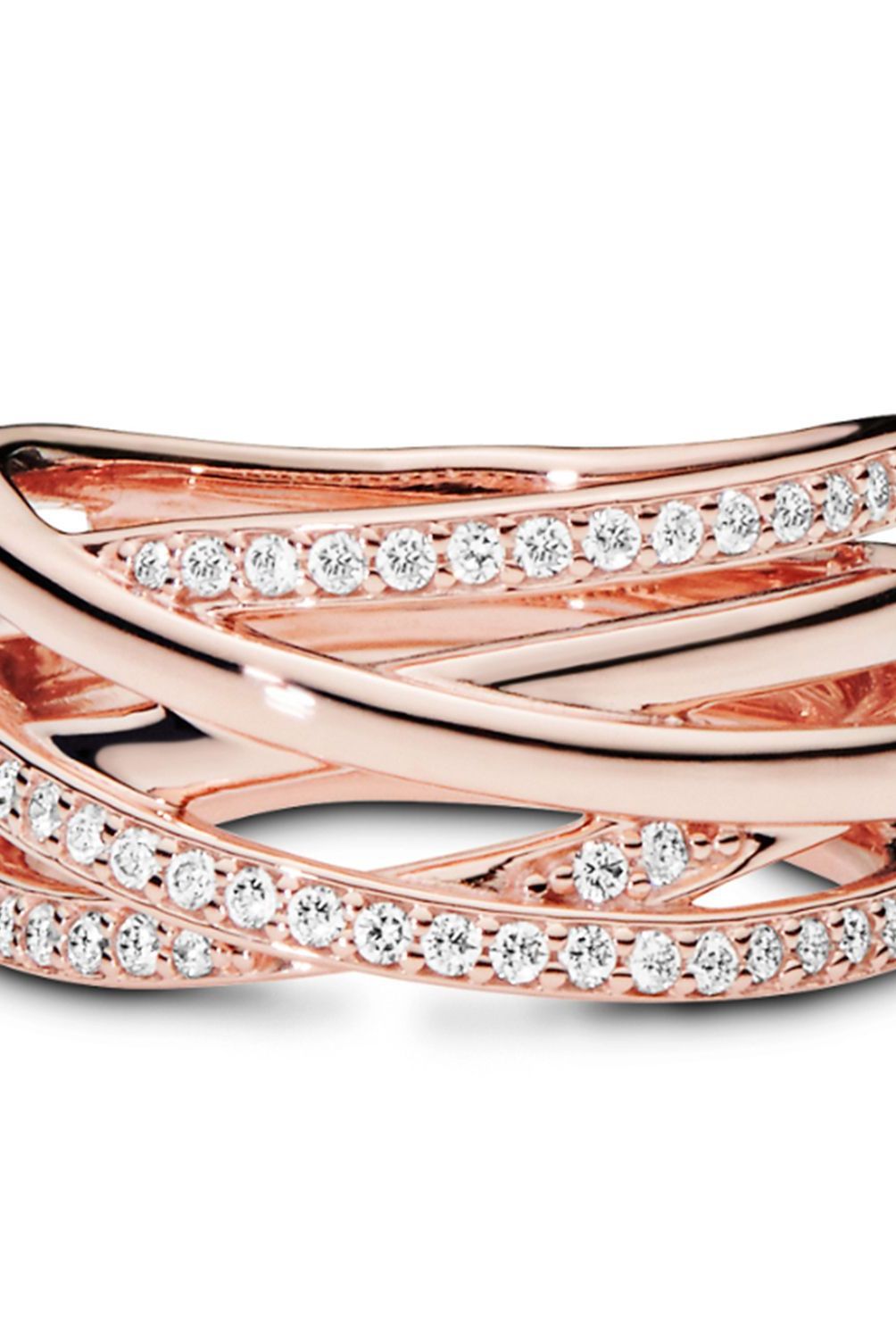 PANDORA - Anillo Pandora Entrelazado Recubrimiento en Oro Rosa 