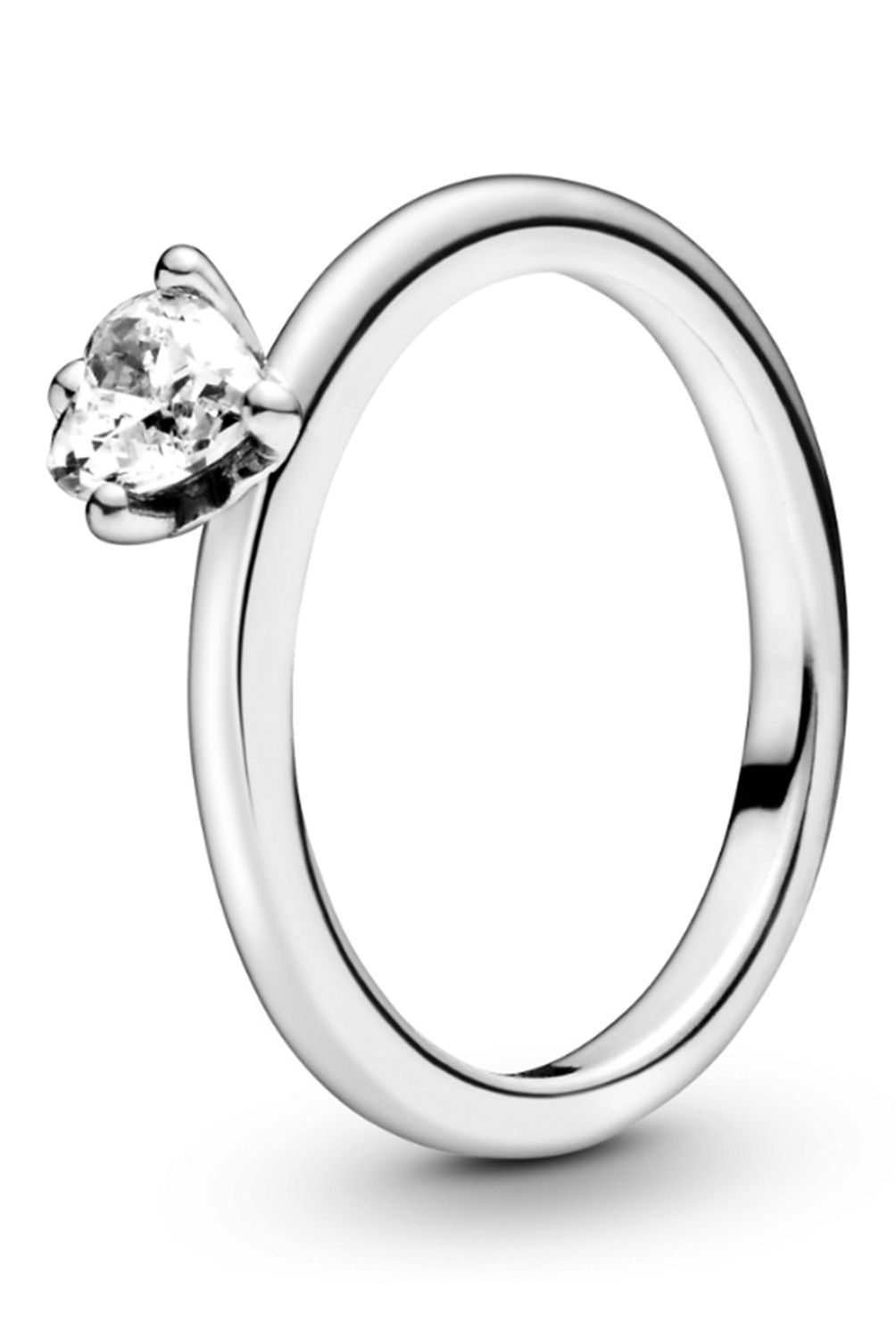 PANDORA - Anillo Pandora Corazón Transparente Plata Esterlina 