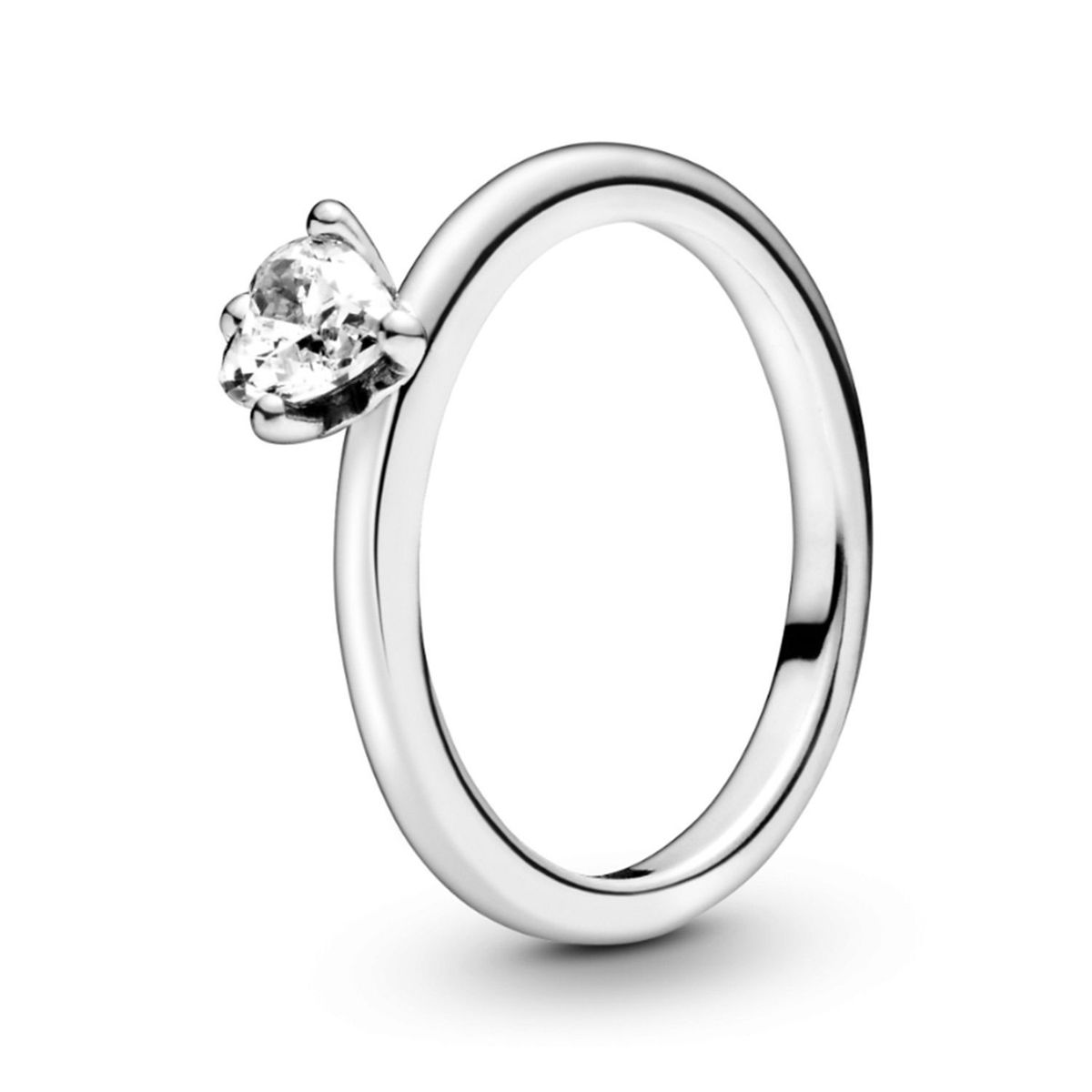 PANDORA - Anillo Pandora Corazón Transparente Plata Esterlina 