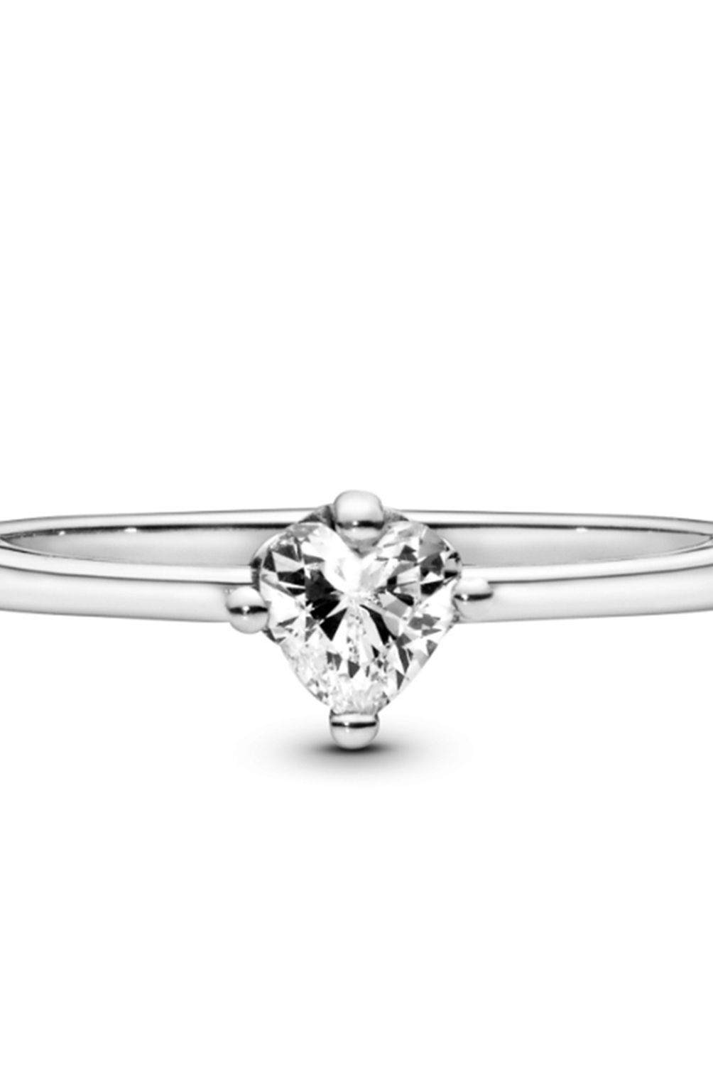 PANDORA - Anillo Pandora Corazón Transparente Plata Esterlina 