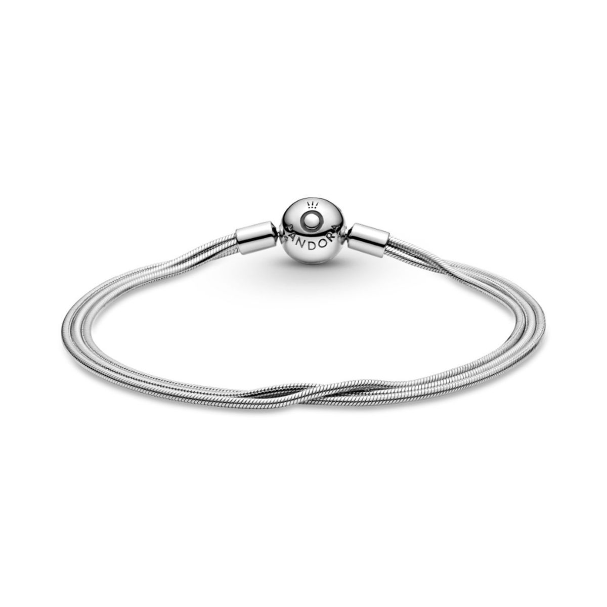 PANDORA - Brazalete Pandora Moments Multi Cadena de Serpiente Plata Esterlina