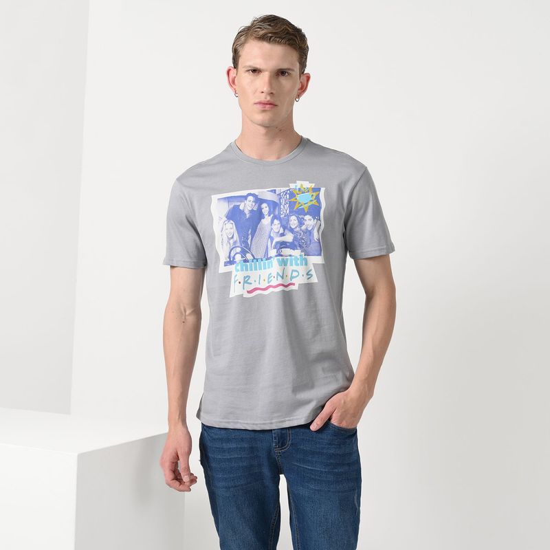 DENIMLAB - Camiseta Hombre Manga corta con Estampado de Algodón Denimlab
