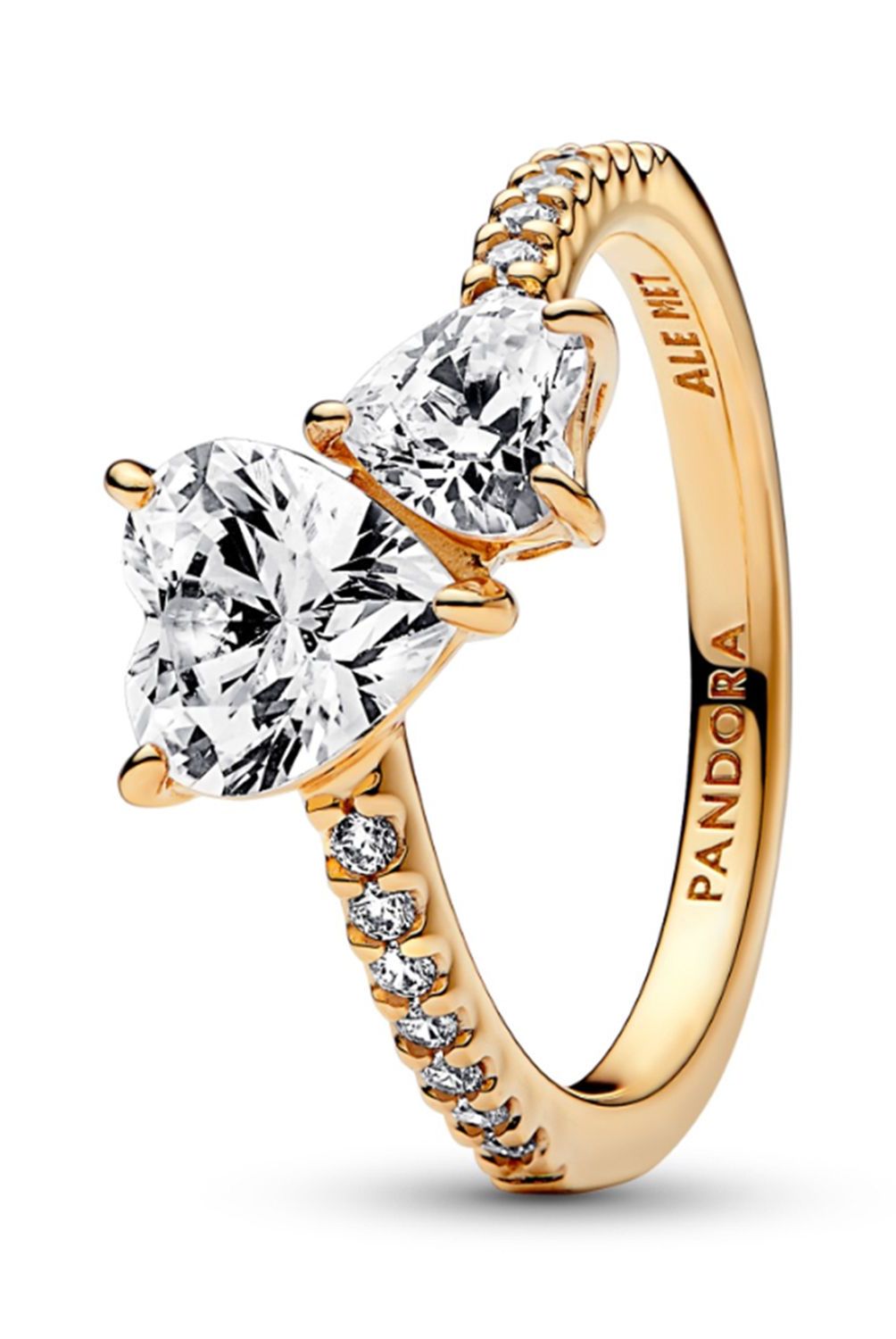 PANDORA - Anillo Pandora Reluciente Corazon Recubrimiento en Oro