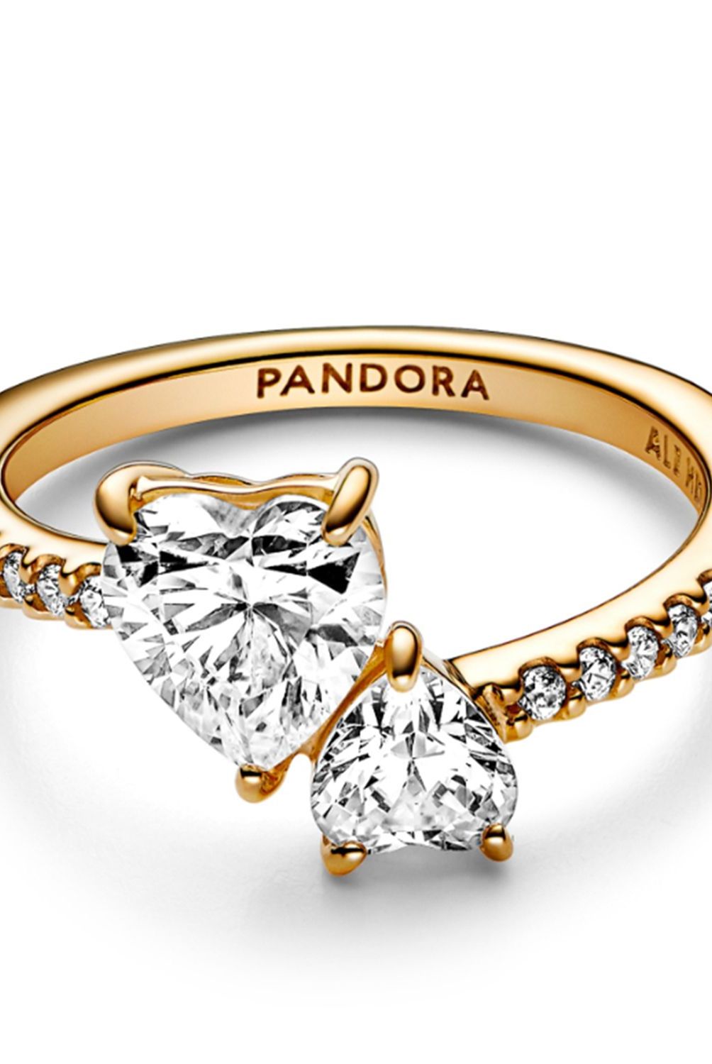 PANDORA - Anillo Pandora Reluciente Corazon Recubrimiento en Oro