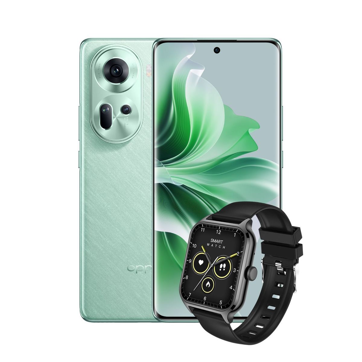 OPPO - Celular Oppo Reno 11 5G 256GB|12GB RAM|Obsequio SmarthWatch|Camara Principal Triple 50MP+32MP+8MP|Cámara frontal 32MP|Pantalla de 6.7 Pulgadas 120Hz|Procesador Octacore MTK Dimensity 7050 5G 