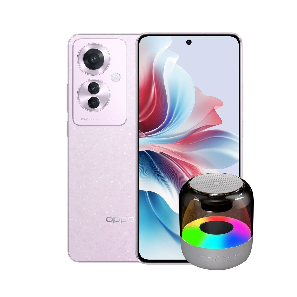 OPPO - Celular OPPO Reno 11F 5G 256GB|8GB RAM|Obsequio Speaker Bluetooth|Cámara Triple principal 64MP+8MP+2MP|Cámara frontal 32MP|Pantalla AMOLED de 6.7 Pulgadas 120 Hz|Procesador Octacore MTK Dimensity 7050 5G