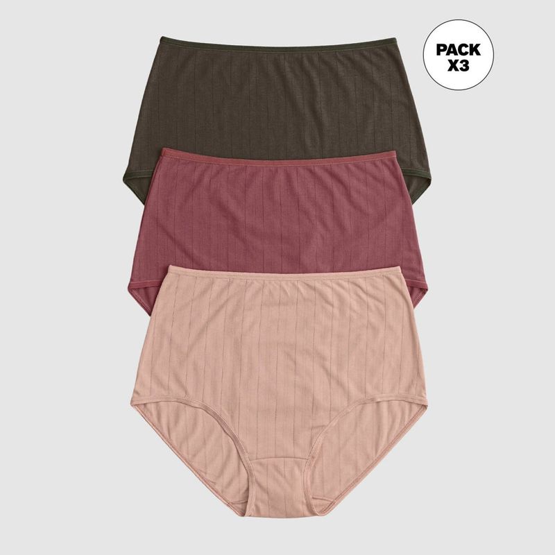 LEONISA - Calzón pack bikini Pack de 3 para Mujer LEONISA