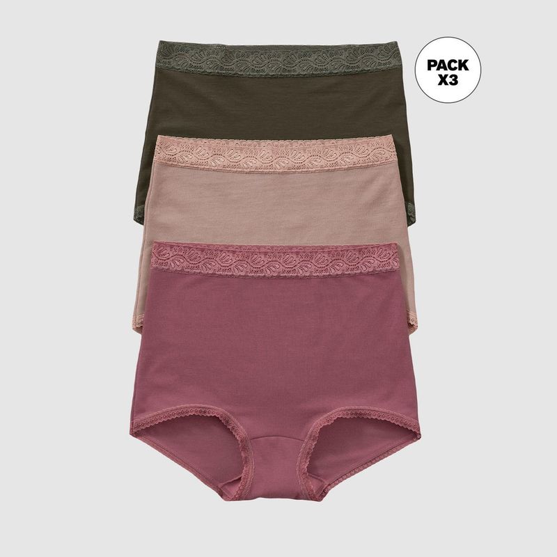LEONISA - Calzón pack bikini Pack de 3 para Mujer LEONISA