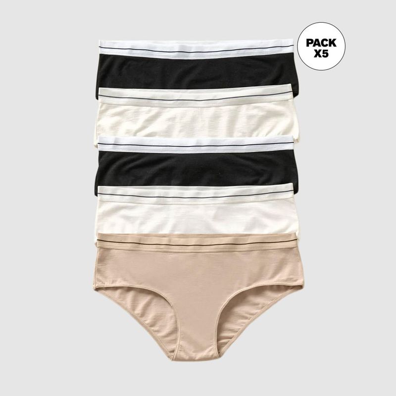 LEONISA - Calzón pack bikini Pack de 5 para Mujer LEONISA