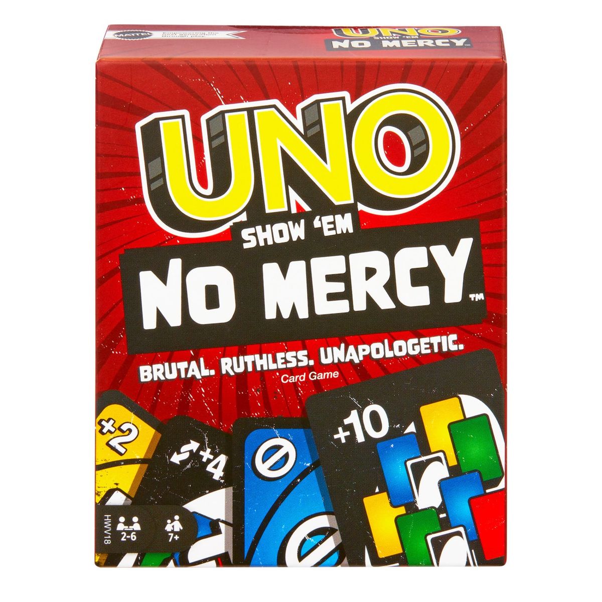 MATTEL - UNO Juego de Cartas No Mercy