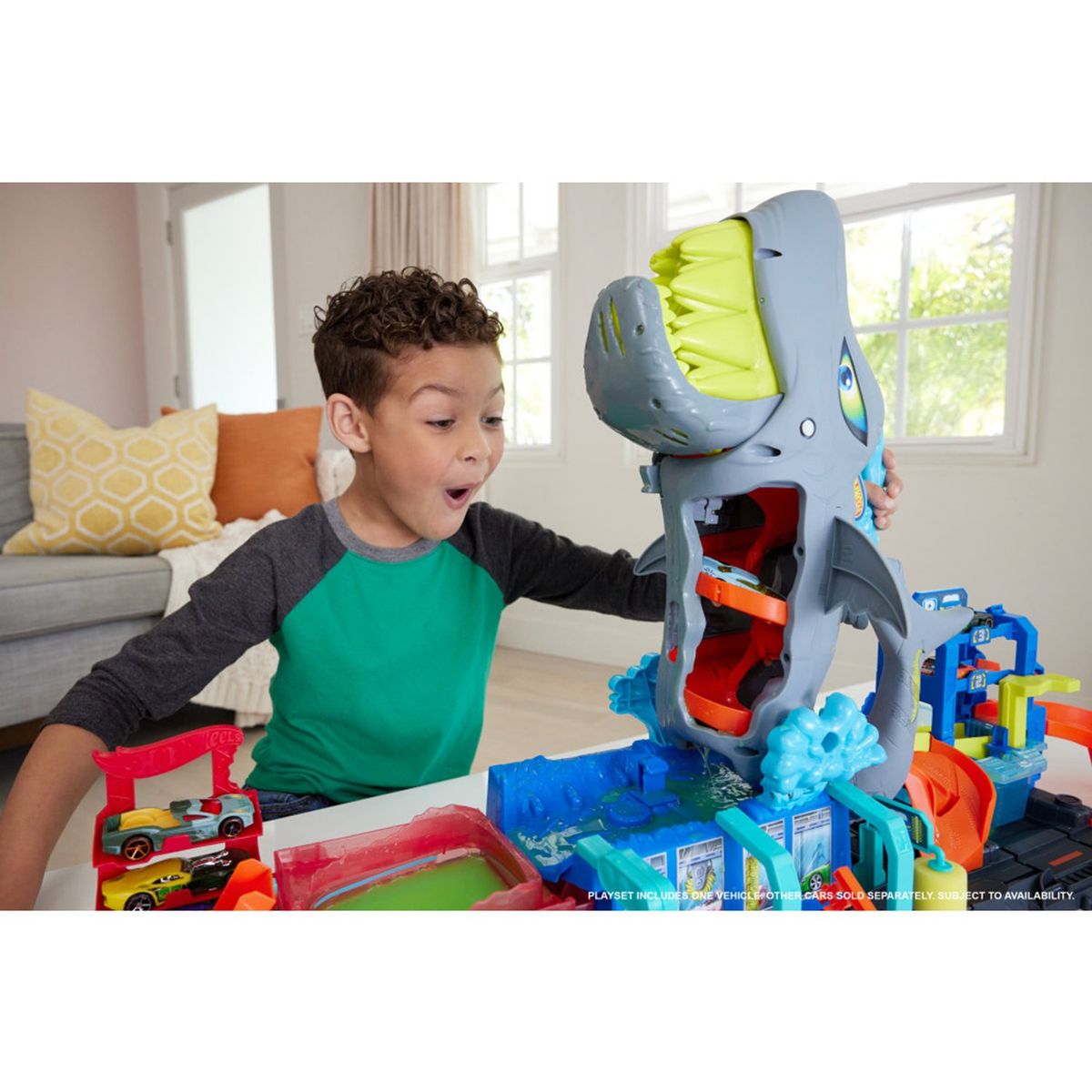 HOT WHEELS - Pista de carro Hot Wheels: Carwash Tiburón