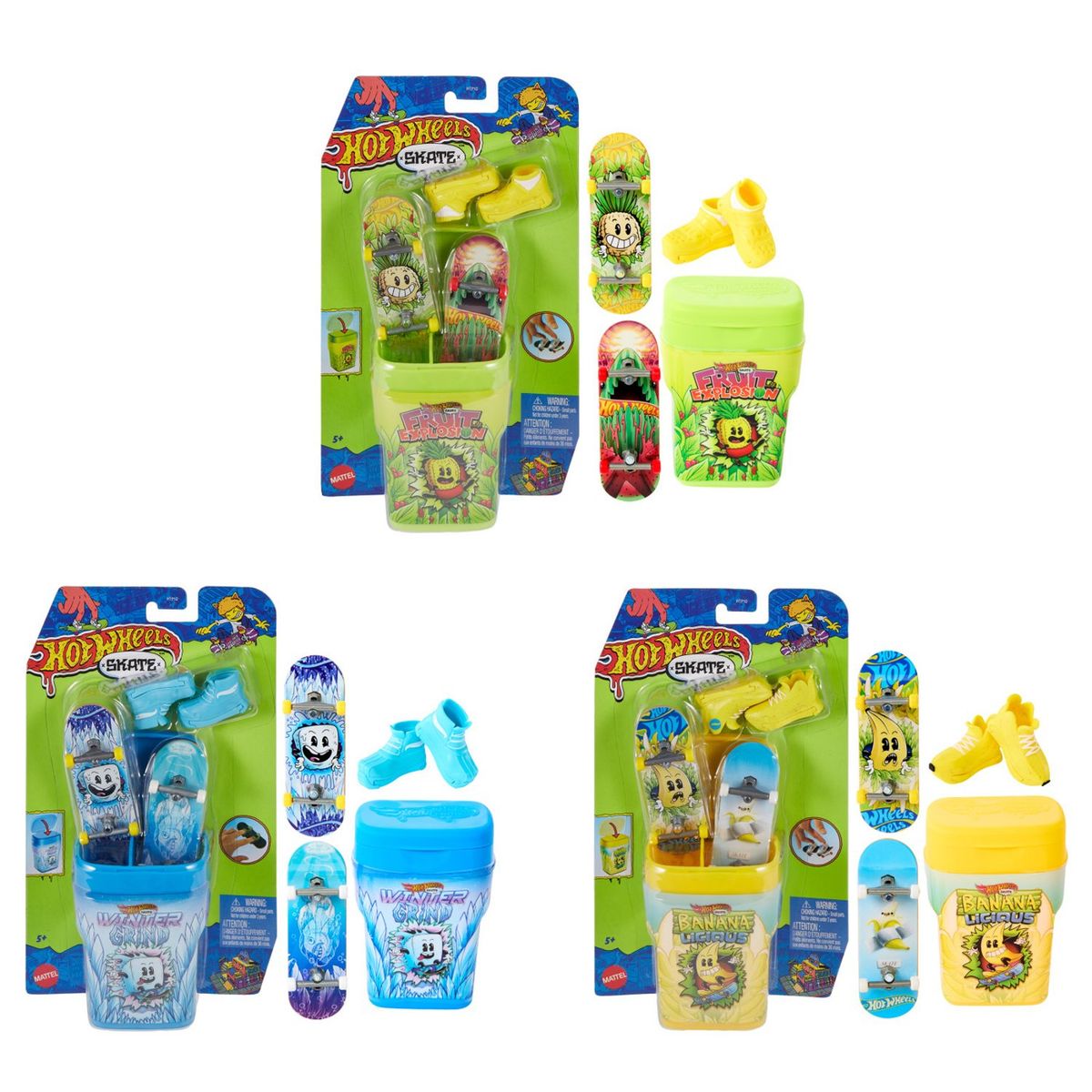 HOT WHEELS - Hot Wheels Skate Vehículo de Juguete Paquete de Chicles