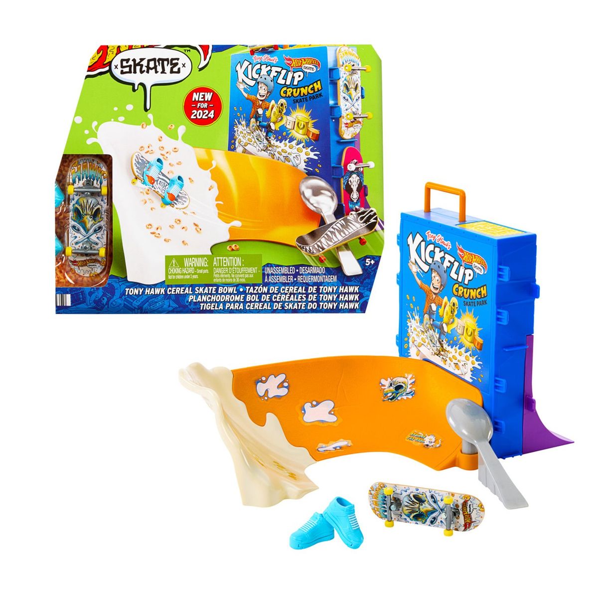 HOT WHEELS - Pista de carro Hot Wheels: Tazón de cereales Tony Hawk