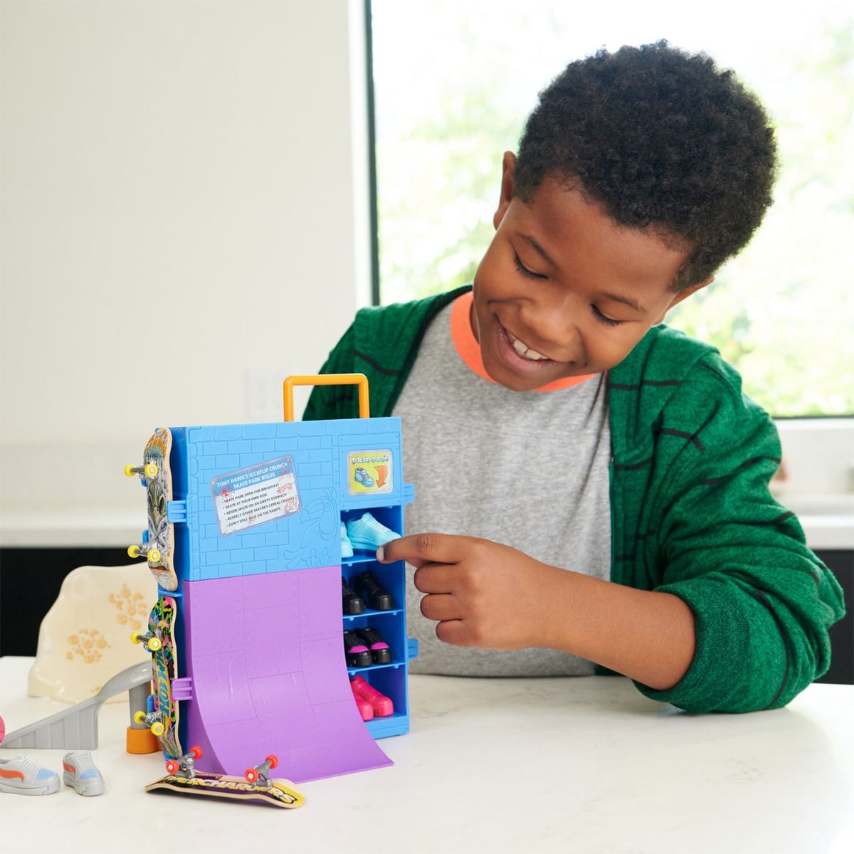 HOT WHEELS - Pista de carro Hot Wheels: Tazón de cereales Tony Hawk