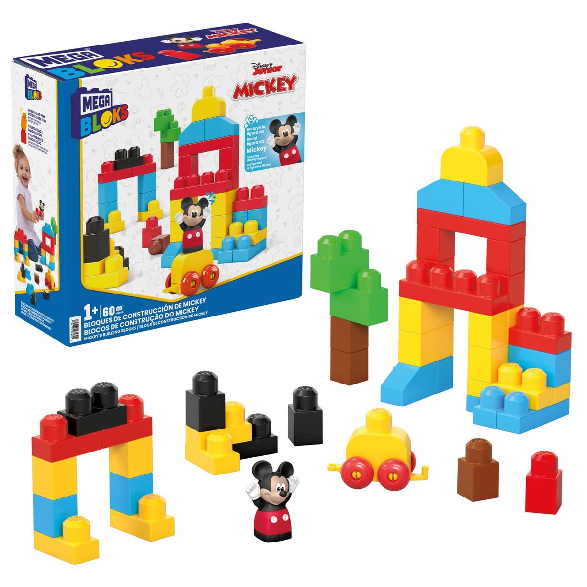 MEGA BLOKS - Mega Bloks, Disney, Bloques de Mickey, Juguete de Construcción, Juguete Armable, Juguetes para Niños de 1 año en adelante