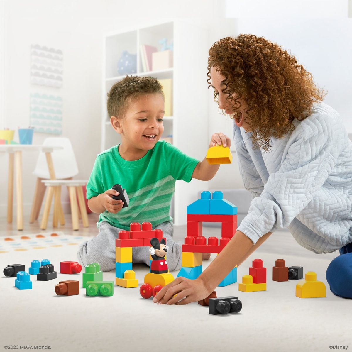 MEGA BLOKS - Mega Bloks, Disney, Bloques de Mickey, Juguete de Construcción, Juguete Armable, Juguetes para Niños de 1 año en adelante