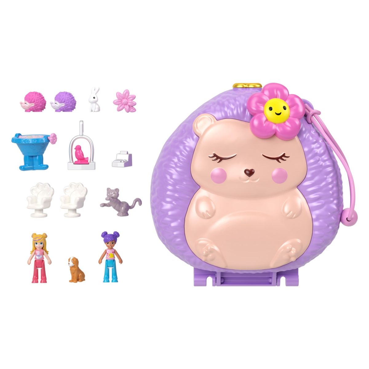 POLLY POCKET - Muñeca Polly Pocket  Set Estuche de Cafetería de Erizo - Mattel