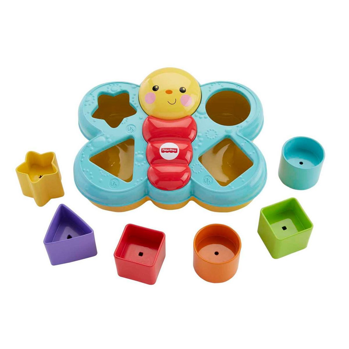 FISHER PRICE - Fisher-Price Mariposa de Bloques Divertidos Juguete para Bebé