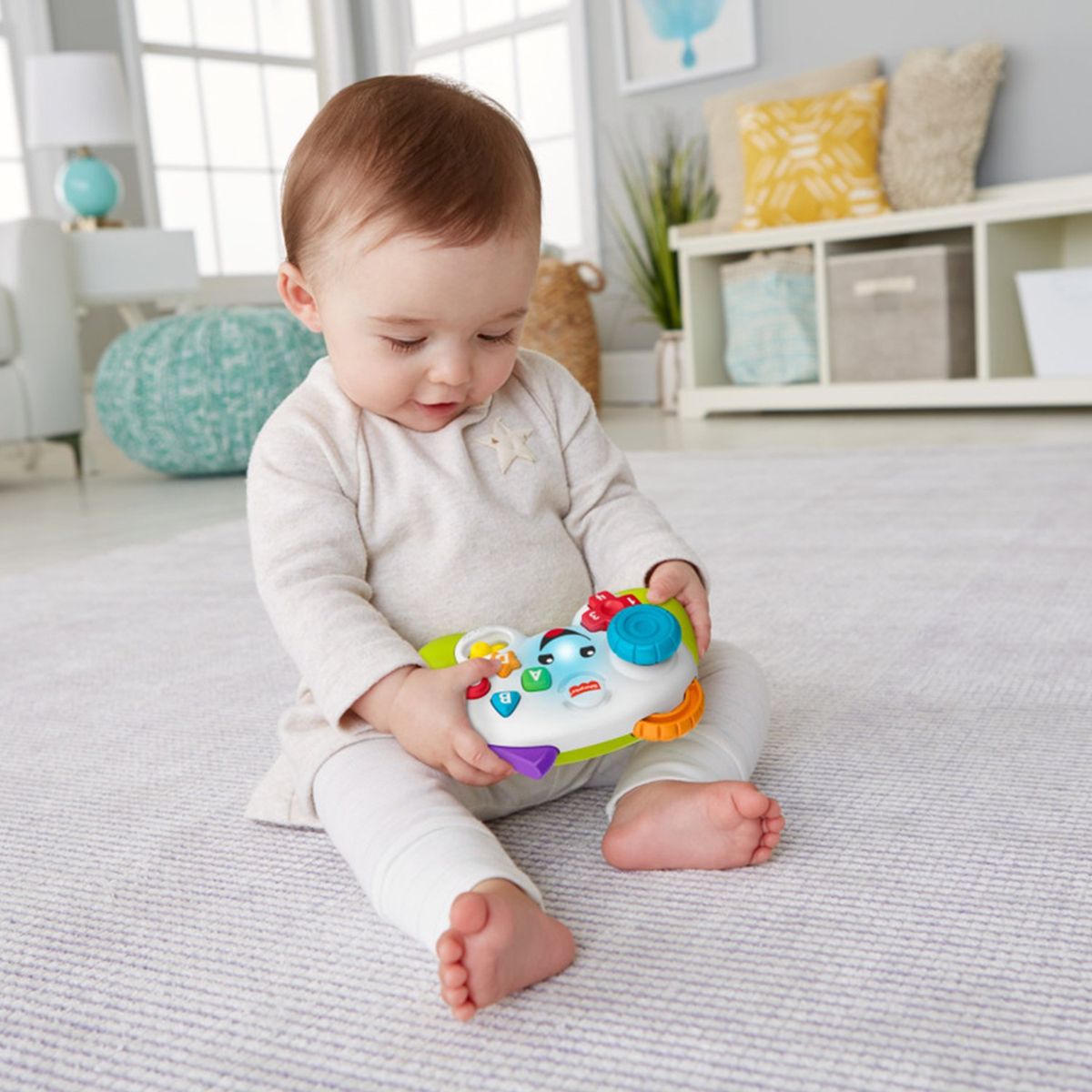 FISHER PRICE - Fisher-Price Ríe y Aprende Juguete para Bebés Control Juega Y Aprende Conmigo 