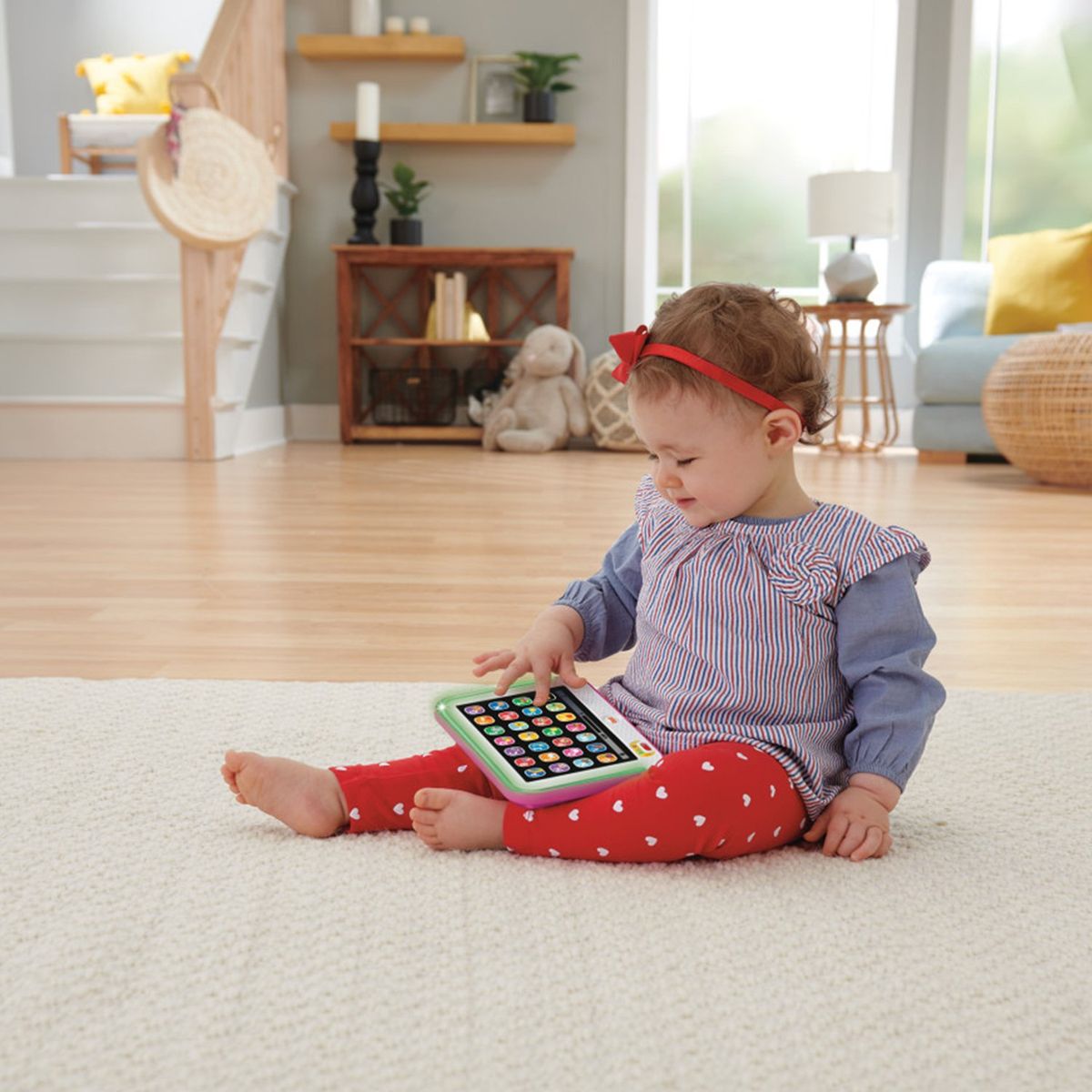 FISHER PRICE - Fisher-Price Tablet de Aprendizaje Crece Conmigo Rosa Ríe y Aprende Juguete para Bebé