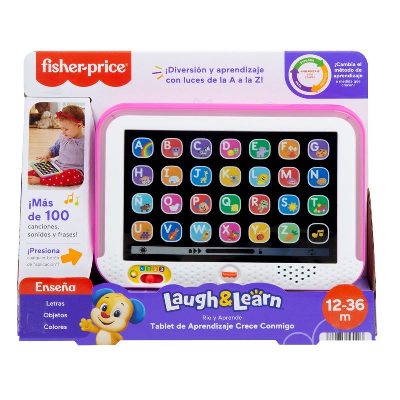Fisher-Price Tablet de Aprendizaje Crece Conmigo Rosa Ríe y