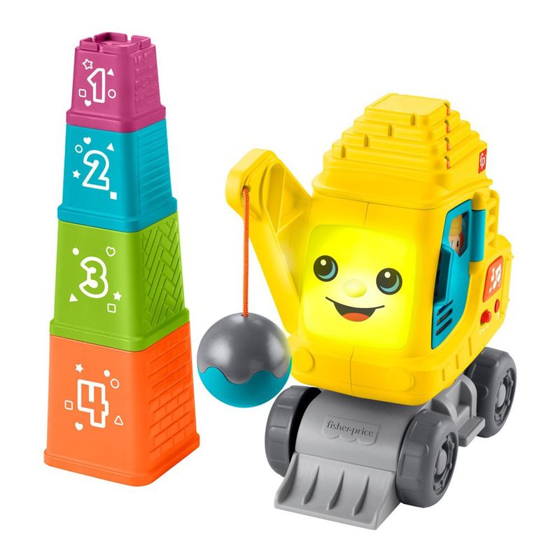 FISHER PRICE - Fisher-Price, Grúa Aprende A Contar, Juguete Para Bebé, Juguetes Didácticos, 9 Meses En Adelante