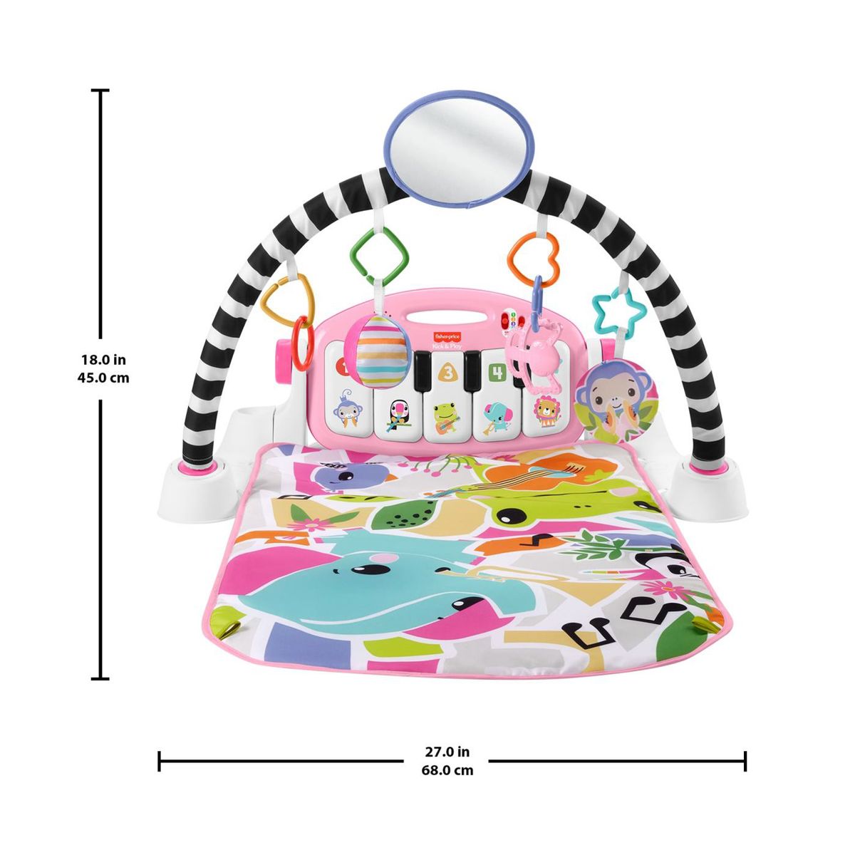 FISHER PRICE - Juguete para bebé Fisher-Price: Gimnasio Piano Pataditas Rosa 